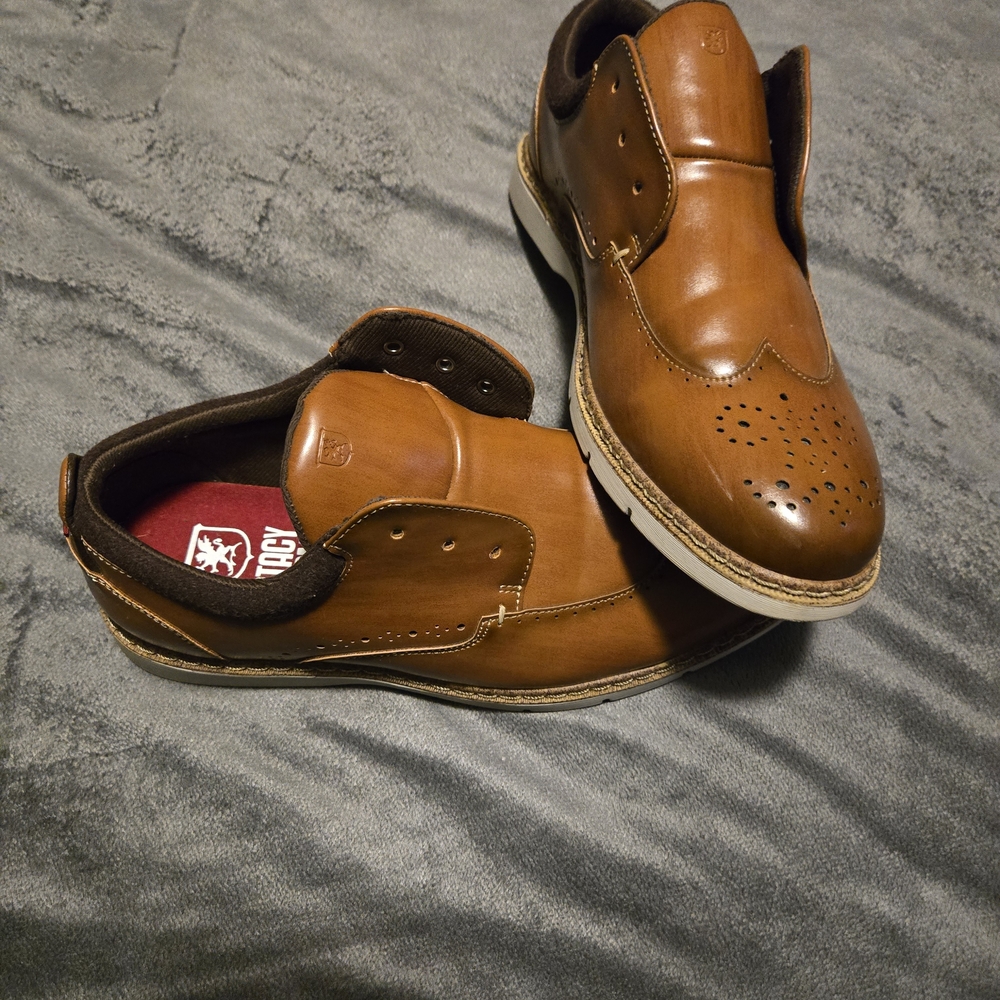 Classic Brown Leather Slip-On Loafers